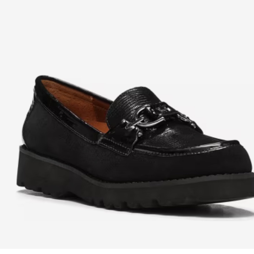 Donald Pliner Clio Loafer Black Loafers With Chain Detail Sz 7 Leather